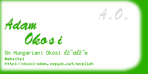 adam okosi business card